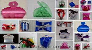 cajas de regalo con botellas de plástico. Reciclado Creativo